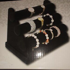 Black 3 tiered bracelet & watch display / organizer  new in box